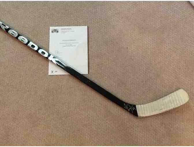 Tim Miller autographed hockey stick