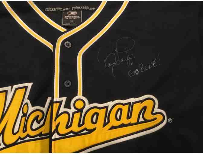 Barry Larkin autographed Michigan jersey