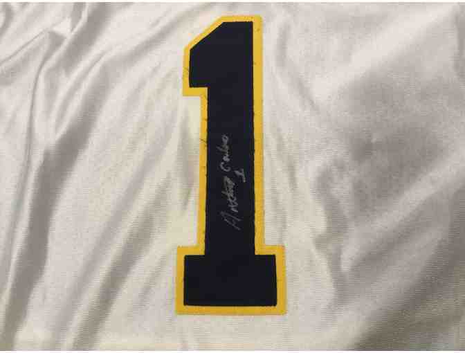Anthony Carter autographed white Michigan #1 jersey