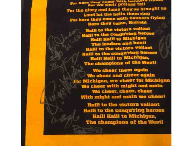 'The Victors' banner signed by Woodson, Foote, and 20 other Michigan greats