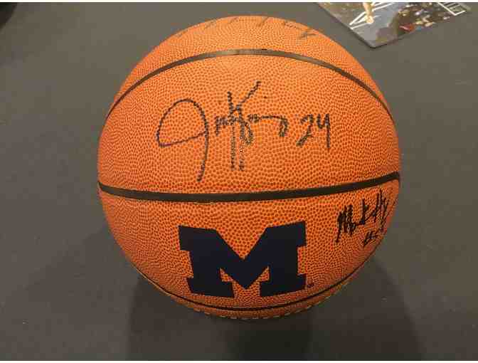 Gary Grant, Jimmy King, Mark Hughes and Zach Novak  autographed Michigan BB Stars ball