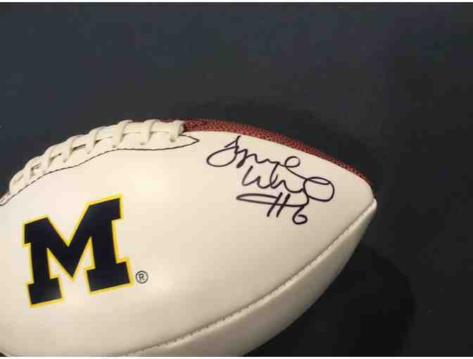 Tyrone Wheatley and Ricky Powers autographed Michigan football