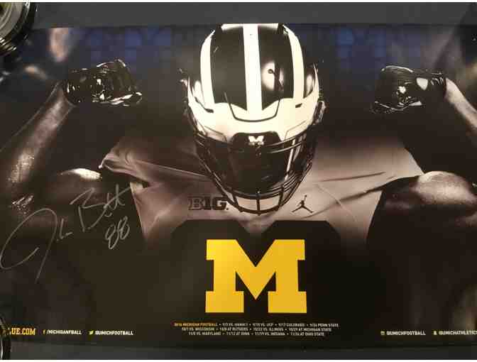 Jake Butt autographed Michigan poster