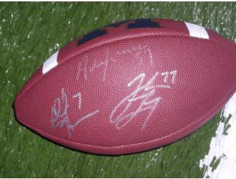 Jake Long, Chad Henne, and Adam Kraus autographed Michigan football