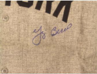 Yogi Berra autographed Throwback New York Yankees jersey