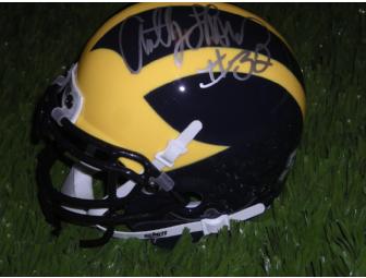 Anthony Thomas autographed Michigan mini-helmet
