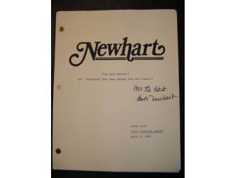 Bob Newhart autographed copy of script of the last episode of 'Newhart'