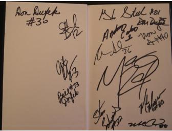 'Tales from Michigan Stadium' autographed by author Jim Brandstatter and 22 others incl. Jake Long.