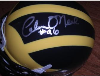 Calvin O'Neal autographed mini-helmet