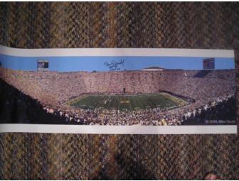 Dan Dierdorf autographed Michigan Stadium panoramic photo