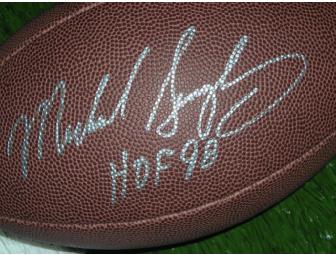 Mike Singletary autographed football
