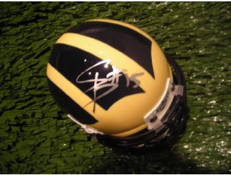 Steve Breaston autographed Michigan mini-helmet