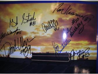 Ron Kramer, Steve Morrison and more.Michigan Stadium poster autographed by 14 former Michigan greats