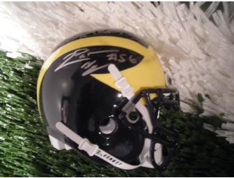 LaMarr Woodley autographed Michigan mini-helmet