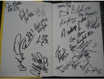Bo's Lasting Lesson's Book signed by 30 Michigan legends incl. A.C., Henne, Chappuis, Foote, Messner