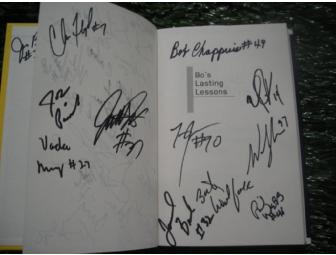 Bo's Lasting Lesson's Book signed by 30 Michigan legends incl. A.C., Henne, Chappuis, Foote, Messner