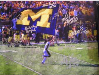 Joe Carulli print autographed by 13 former players including Larry Foote and Anthony Thomas