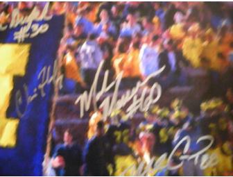 Joe Carulli print autographed by 13 former players including Larry Foote and Anthony Thomas