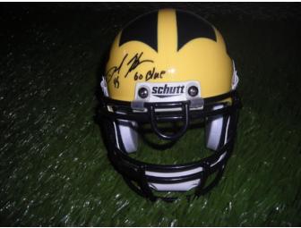 David Harris autographed Michigan mini-helmet