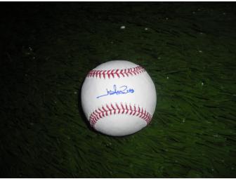 Jim Abbott autographed baseball and ballcube