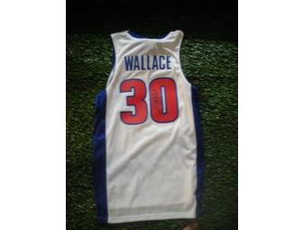 Rasheed Wallace autographed Pistons jersey