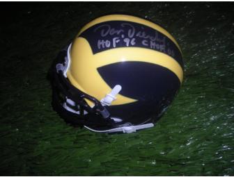 Dan Dierdorf autographed white Michigan mini-helmet