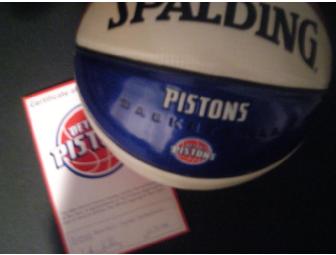 Richard 'Rip' Hamilton autographed Detroit Pistons basketball