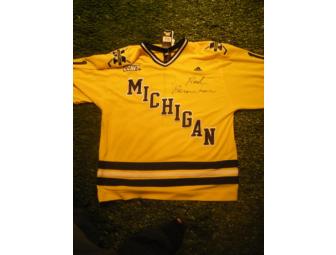 Red Berenson autographed Michigan hockey jersey