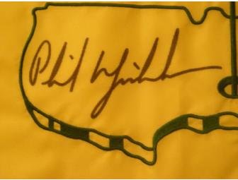 Phil Mickelson autographed Masters Pin Flag