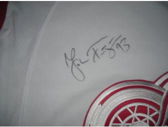 Johan Franzen autographed Detroit Red Wings replica jersey