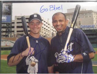 Tigers Package - Autographed Photo of Brandon Inge & Carlos Guillen and Marcus Thames game used bat