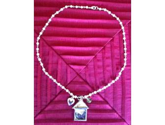 Glass Pearl Necklace with Pendant from We Three Designs