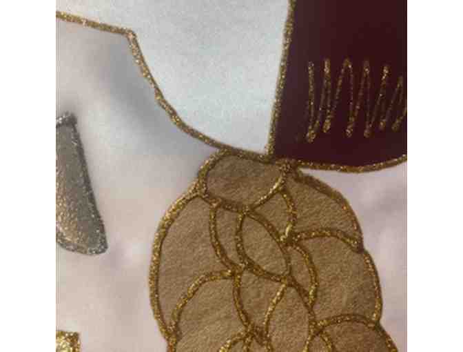 Challah Cover with Shabbat Objects