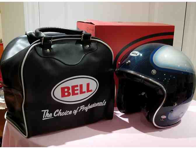 Bell Custom 500 Carbon Helmet, Rsd. Gloss Candy Blue Carbon Jager, Large - Photo 1