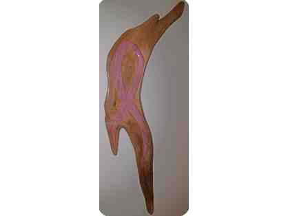 Red Cedar Lake driftwood with carved KSBCF ribbon.