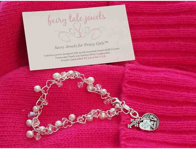 My Little Angel 7.5' Silver Heart Bracelet with Charms
