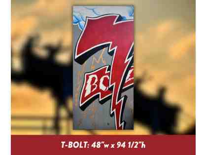 Kennywood's Historic Thunderbolt Mural Auction - T-Bolt, 48"w x 94 1/2"h