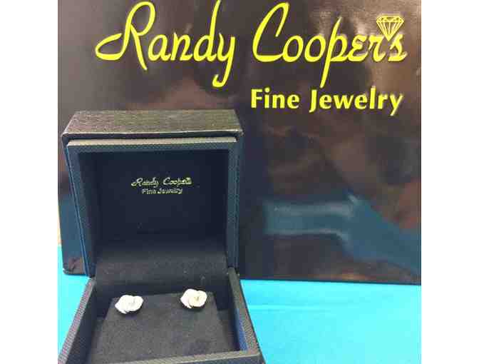 Roberto Coin Pave Flower Earrings - 18KW, .50ctw