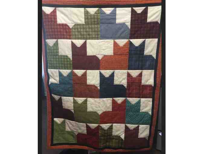 Cozy Cat-themed small quilt! - Photo 1