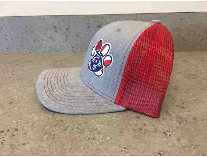KHS Limited Edition - Grey & Red Wichita Flag Paw Print Hat!