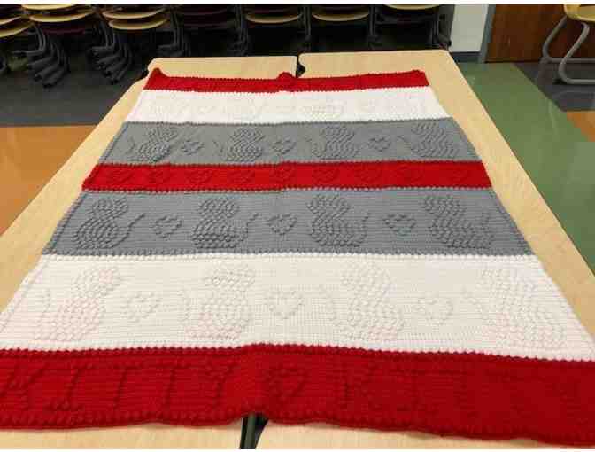 Cat themed hand crafted crocheted blanket 'Kitty Kitty'