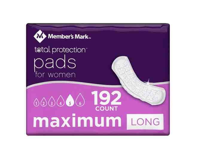 Members Mark Total Protection Pads for Women