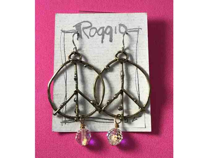 Hand crafted Peace earrings. Reggio Jewelry
