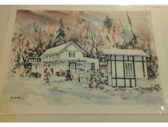 Valley Green in the Snow print by Howard N. Watson