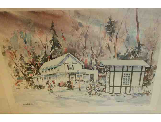 Valley Green in the Snow print by Howard N. Watson