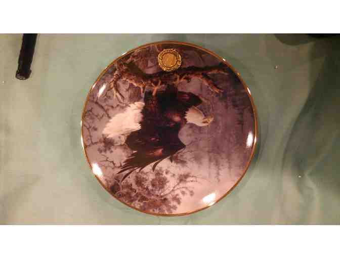 Franklin Mint Fine Porcelain Eagle Plate #HB4745 'Poised for Glory' by Ted Blaylock