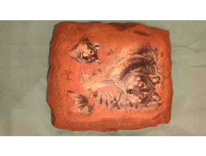 Wood Wolf Plate from The Bradford Exchange 'Silent Encounter' by Al Agnew - Plate #A0063