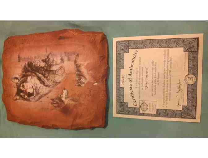 Wood Wolf Plate from The Bradford Exchange 'Quiet Conquest' by Al Agnew - Plate #A2049