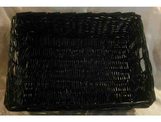 Black Wicker Cat Basket