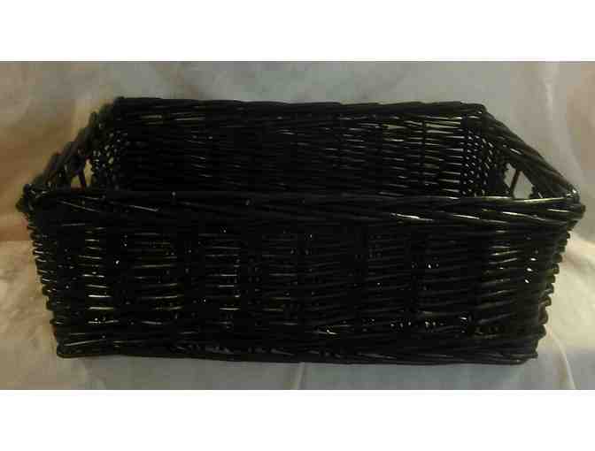 Black Wicker Cat Basket